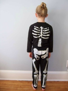 disfraz casero esqueleto
