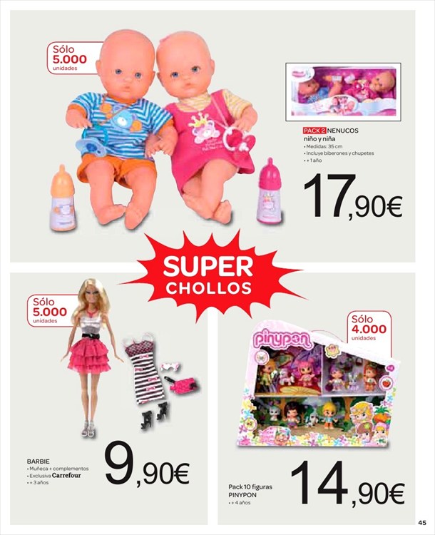 Muñecos en oferta en Carrefour