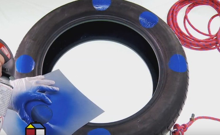 neumático reciclado - personalizar el columpio