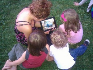 niños con iPad